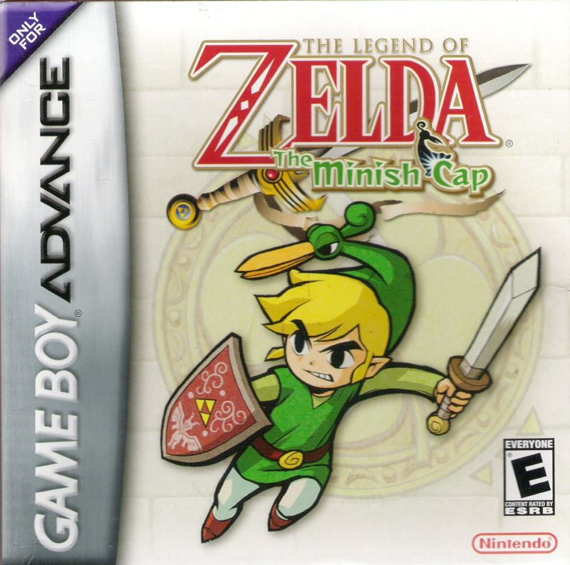 Zelda Minish Cap box art for GameBoy Advance